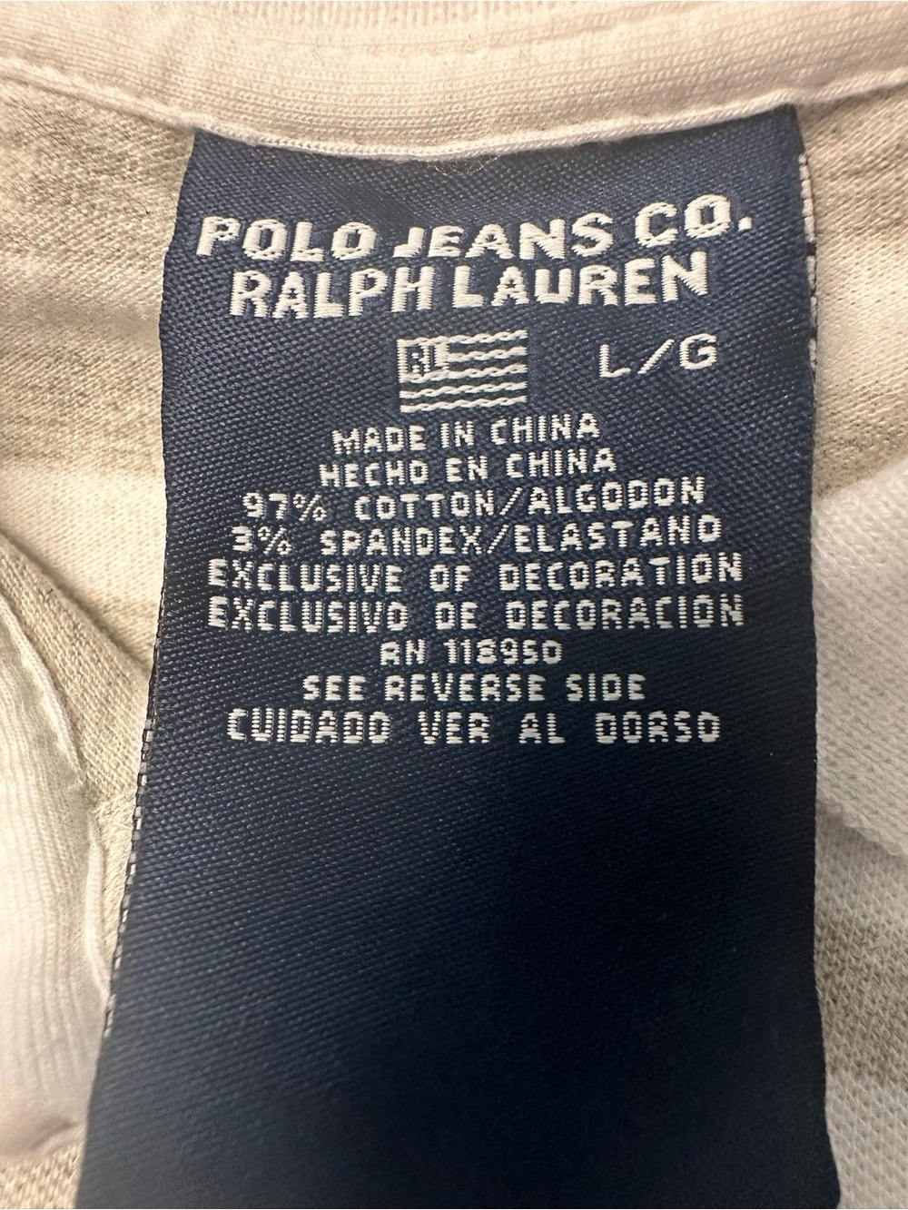 Polo Jeans Co Ralph Lauren Green Striped Cotton Polo Womens L Preppy Athleisure - Picture 6 of 6